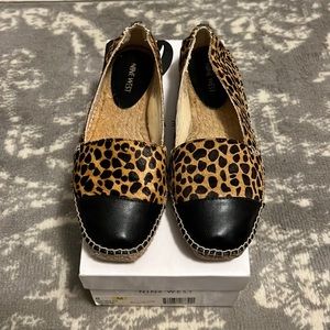 Nine West espadrilles leopard with black toe